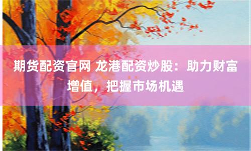 期货配资官网 龙港配资炒股：助力财富增值，把握市场机遇